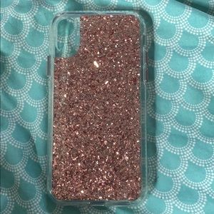 Pink sparkle IPhoneXS case